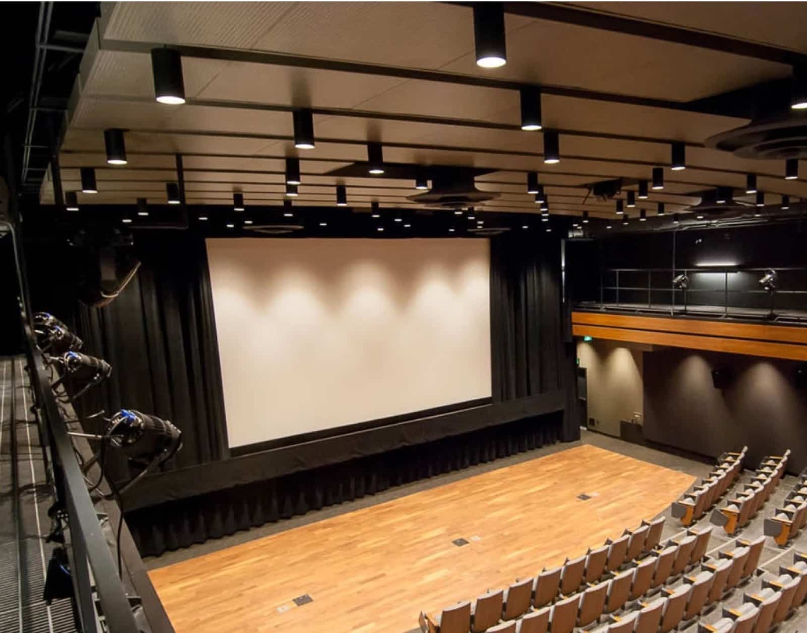 Innis Town Hall stage and auditorium