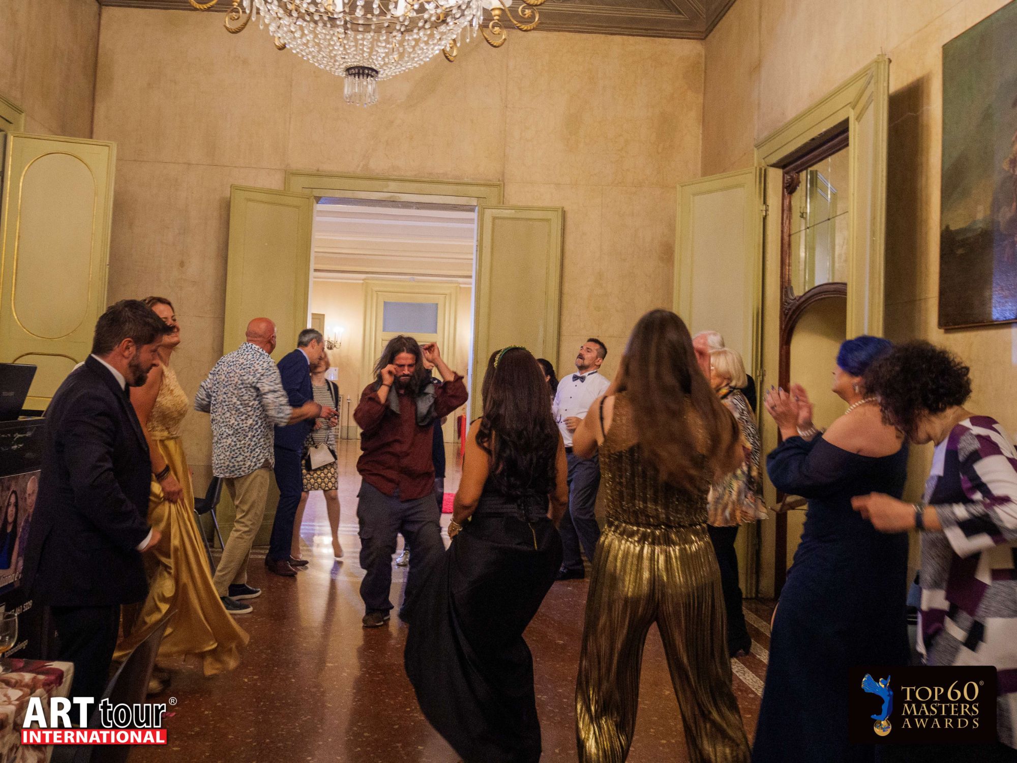 Artists dancing at the 2025 reception, Teatro Comunale di Ferrara, Italy